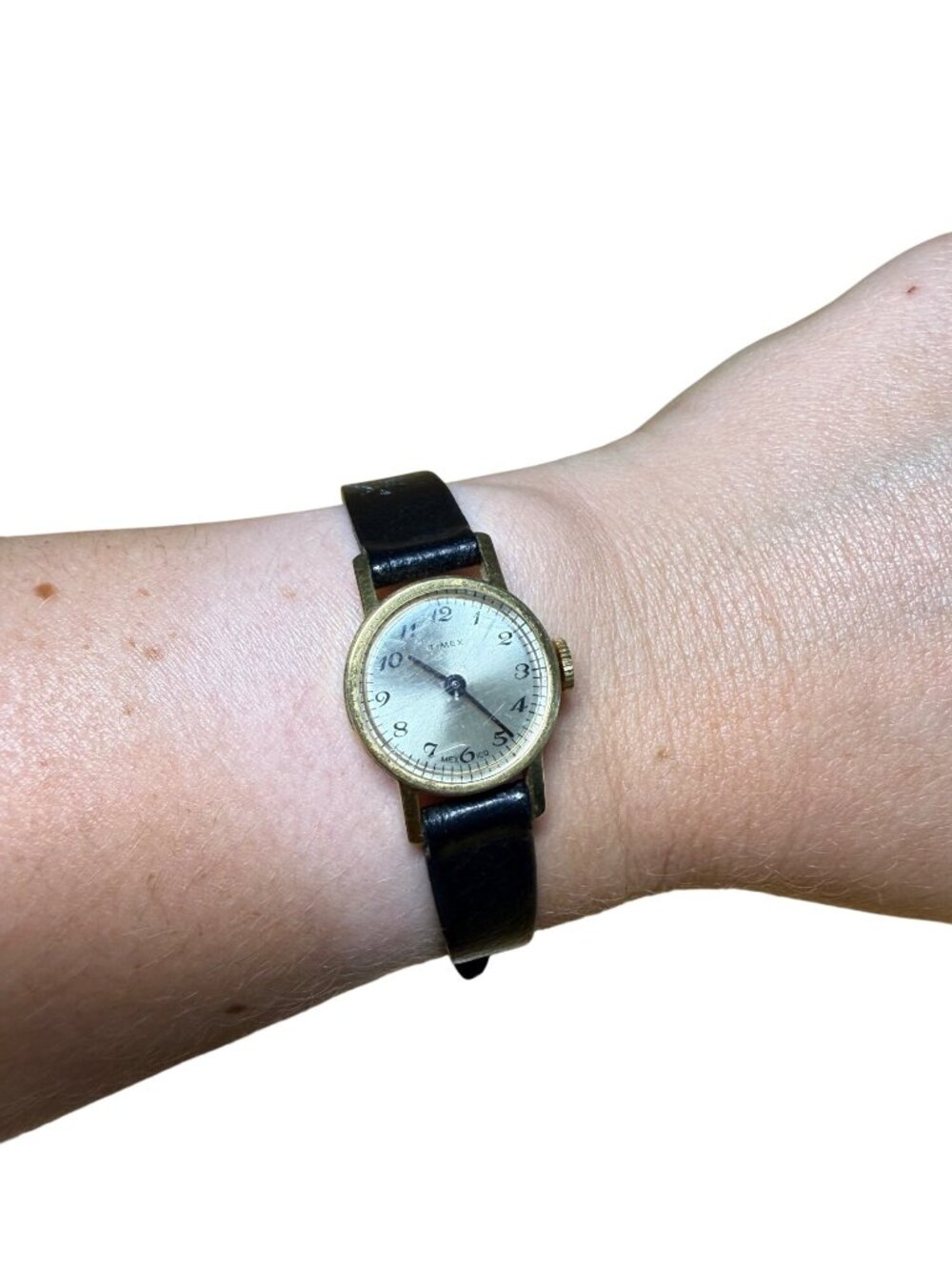 Timex Vintage Gold Plated Ladies Dainty Wrist Watch 20mm As-Is
